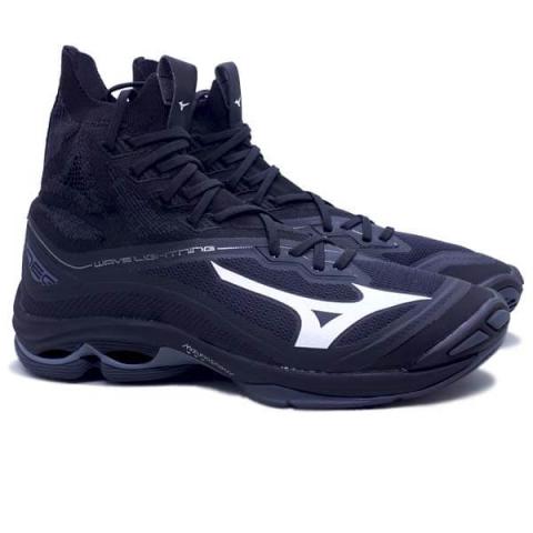 Sepatu Volley Mizuno Wave Lightning Neo V1GA200208 Black White Ebony