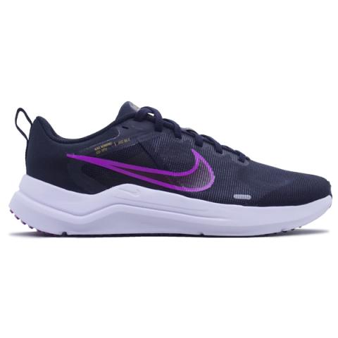Sepatu Running Nike Downshifter 12 DD9293 007 Black Vivid Purple Gold Suede