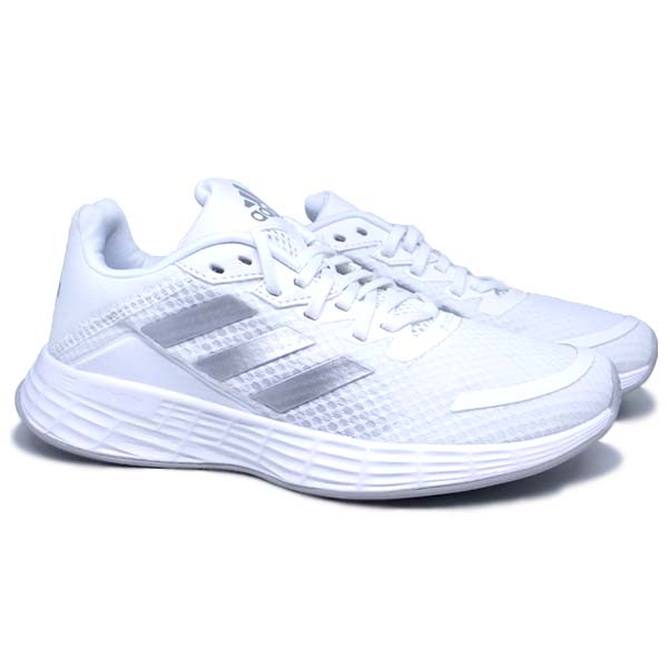 Sepatu Running Adidas Duramo SL H04629 - Cloud White/Matte Silver/Grey Two