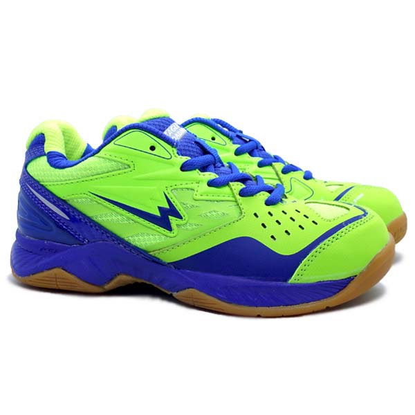 Sepatu Badminton Anak Eagle Caliber JR - Lime/Biru