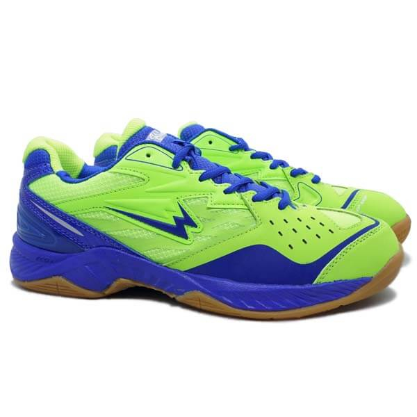 Sepatu Badminton Eagle Caliber - Lime/Biru