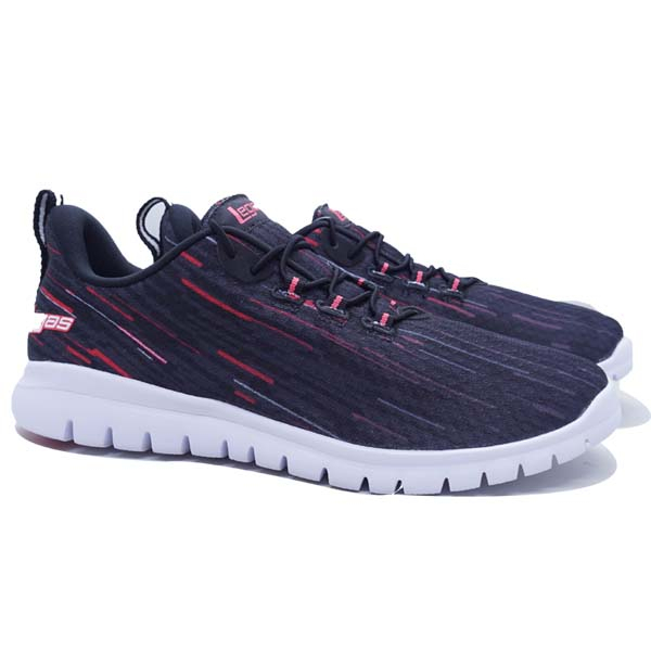 Sepatu Running Legas Fit LA W - Black/Black/Teaberry