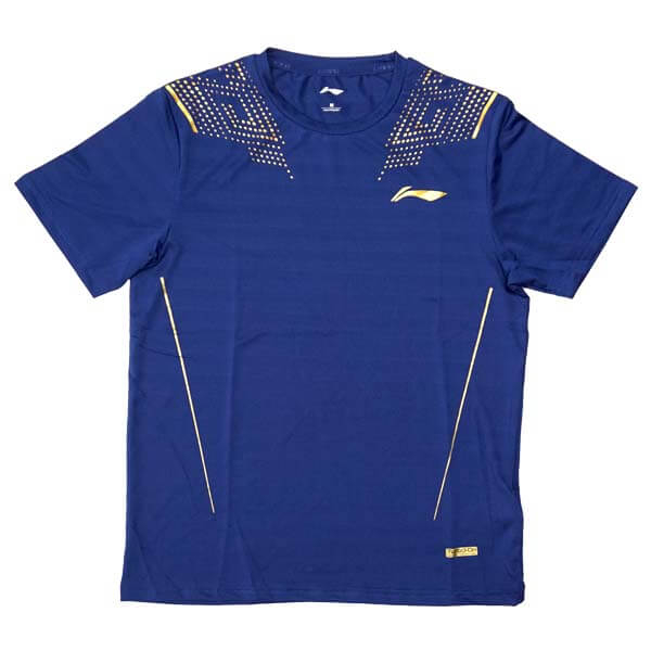 Baju Li-Ning Men's T-Shirt ATSR643-3 - Navy/Gold