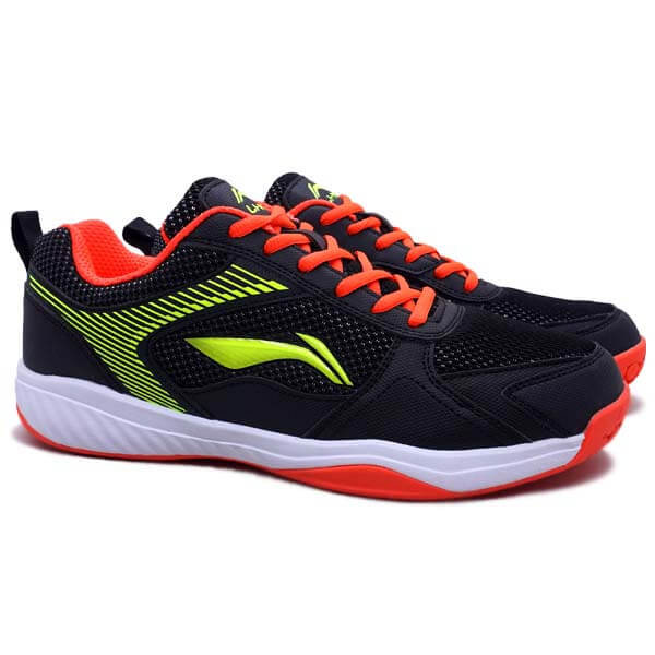 Sepatu Badminton Li-Ning Ultra AYTR047-6 - Black/Lime/Orange
