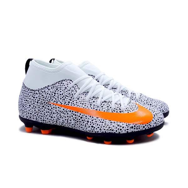 Sepatu Bola Anak Nike JR Superfly 7 Club CR7 FG - White/Orange