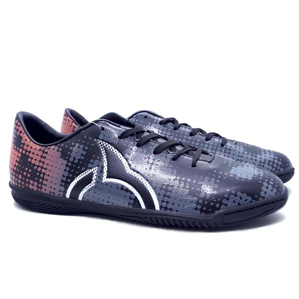 Sepatu Futsal Ortuseight Luminous IN - Black/Ortrange/White