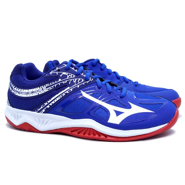 Sepatu Volley Mizuno Thunder Blade 2 Snorkel Blue White Red