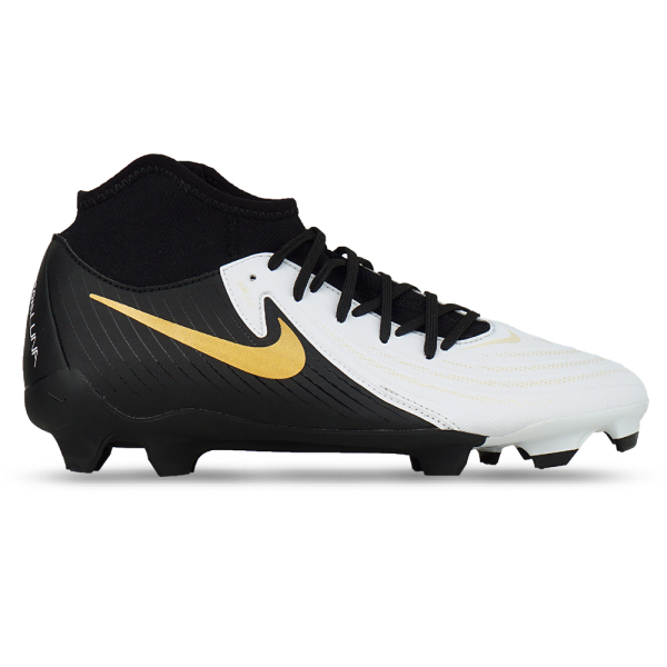 Sepatu Bola Nike Phantom Luna II Academy FG FD6725 100 White Black Mtlc Gold Coin