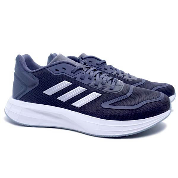 Sepatu Running Adidas Duramo 10 GW8346 - Grey Six/Silver Metallic/Turbo
