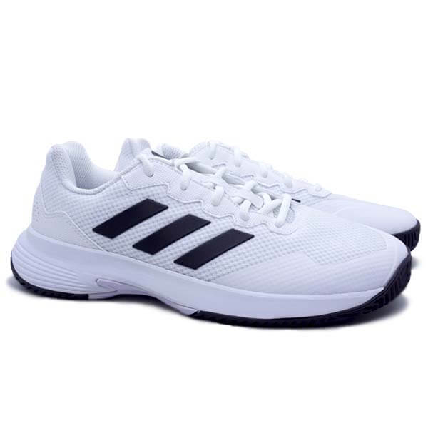 Sepatu Tennis Adidas GameCourt 2 M GW2991 - Cloud White / Core Black / Cloud White