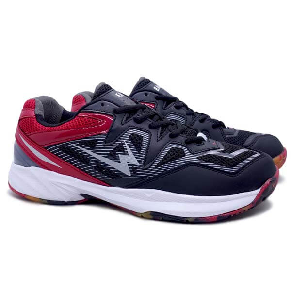 Sepatu Badminton Eagle Hurricane - Hitam/Merah