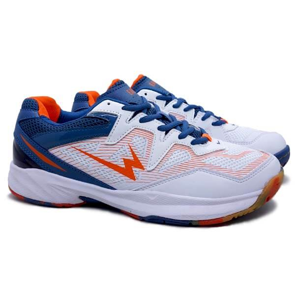Sepatu Badminton Eagle Hurricane - Putih/Biru Tua