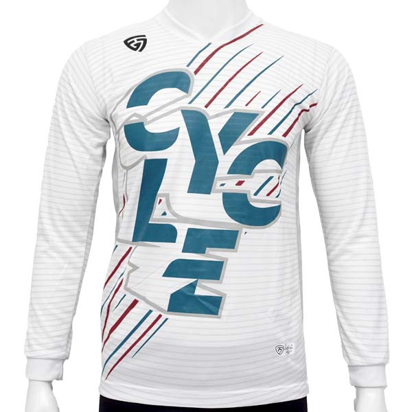 Jersey Elastico Cycologist Cycle - White