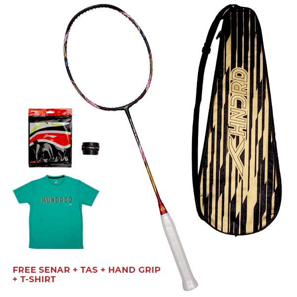 Raket Badminton Hundred Flutter S CTRL HBRX-2U2021-2 - Black/Red
