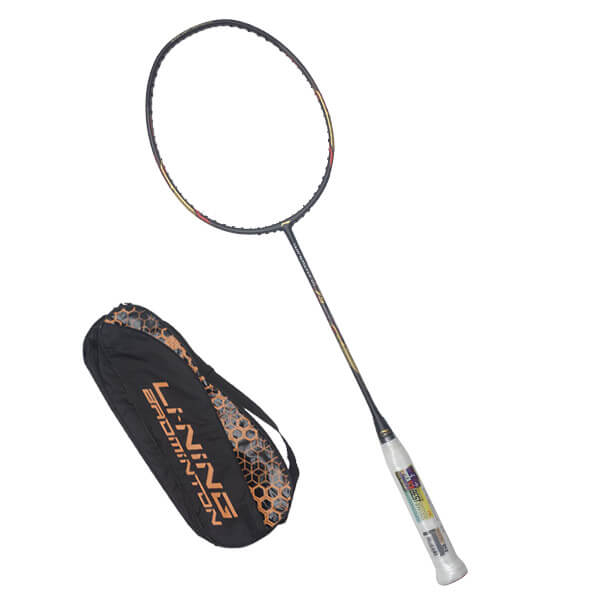 Raket Badminton Li-Ning Windstorm 75 AYPN102-4 - Black/Gold 