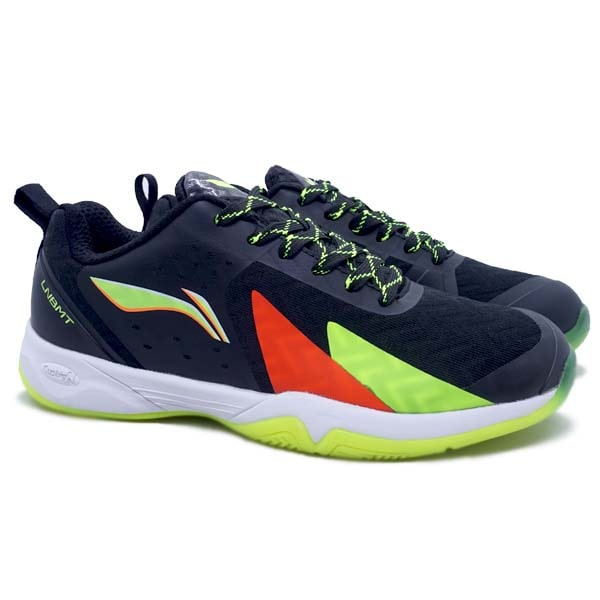 Sepatu Badminton Li-Ning Cloud Ace X2 AYTR048-6 - Black/Lime/Orange