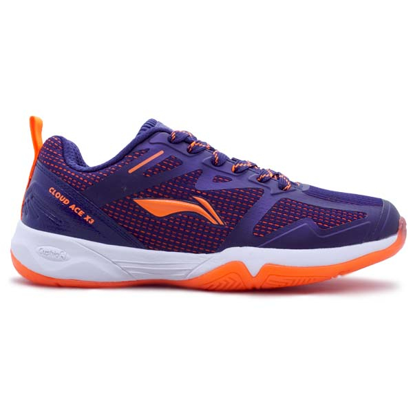 Sepatu Badminton Li-Ning Cloud Ace X3 AYTR050-3 - Navy/Orange