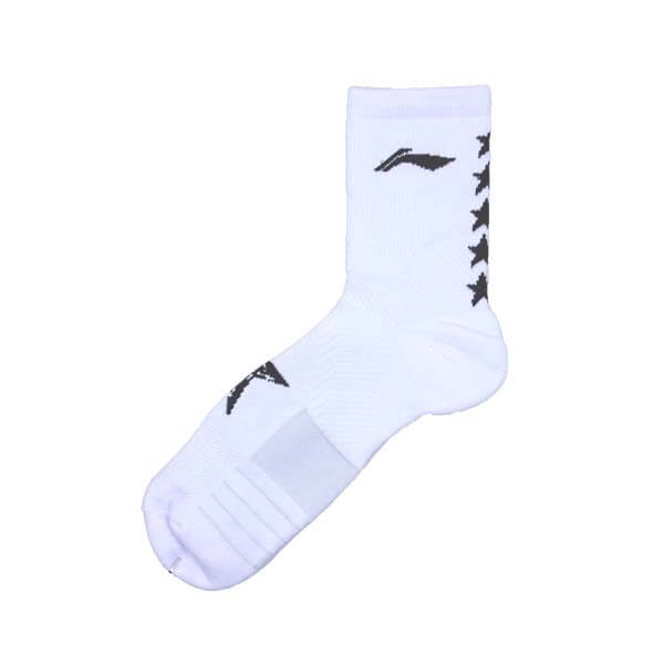 Kaos Kaki Li-Ning Hi-Quarter Socks AWLQ109-1 - White/Black