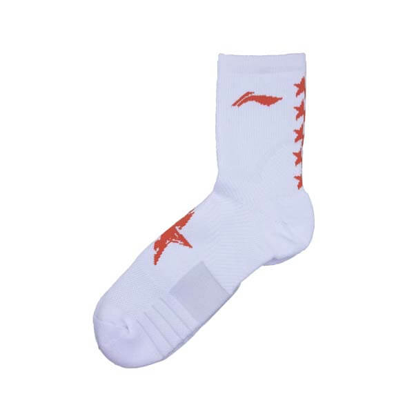 Kaos Kaki Li-Ning Hi-Quarter Socks AWLQ109-2 - White/N.Org