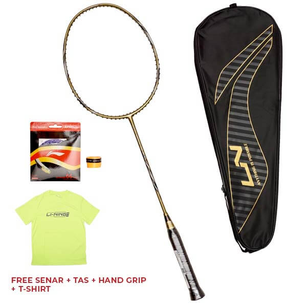 Raket Badminton Li-Ning SS900 AYPR112-4 - Olive Gold/Grey