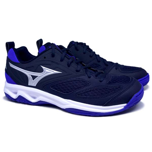 Sepatu Volley Mizuno Dynablitz V1GA212202 - Skycaptain/Galaxy Silver/Violet Blue
