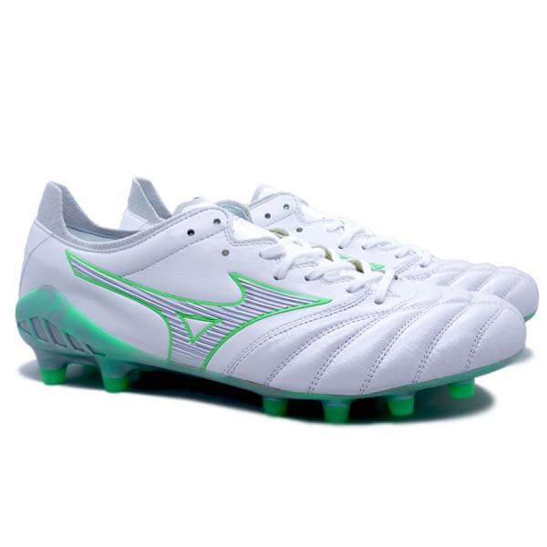 Sepatu Bola Mizuno Morelia Neo III Japan P1GA228037 - White/Neon Green/Cool Gray 3C