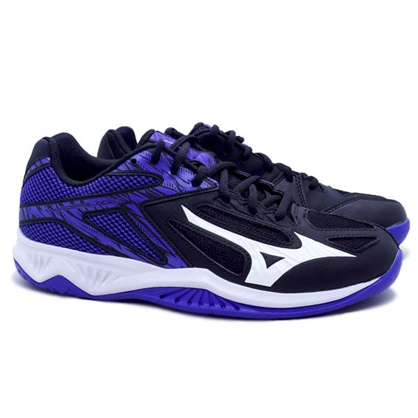 Sepatu Volley Mizuno Thunder Blade 3 V1GA217003 - Black/White/Violet Blue