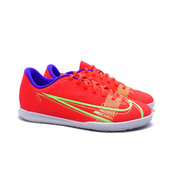 Sepatu Bola Anak Nike JR Vapor 14 Club IC - Bright Crimson/Metallic Silver