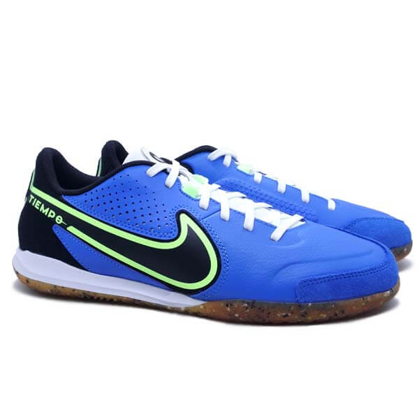 Sepatu Futsal Nike Legend 9 Academy IC DA1190 403 - Lt Photo Blue/Black/Lime Glow