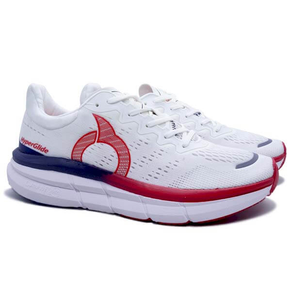 Sepatu Running Ortuseight Hyperglide 1.2 - White/Ortred/Navy