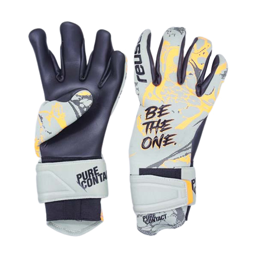 Sarung Tangan Kiper Reusch Gk Gloves Pure Contact Gold 5444 - Shark Green/Shocking Orange/Black