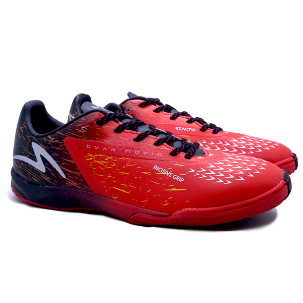 Sepatu Futsal Specs Reacto Blitz Evanmovic Pro IN - Black/Plasma Red/Silver