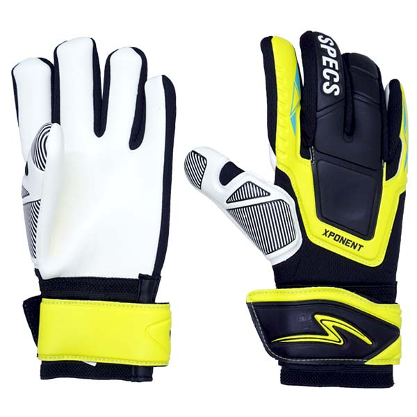 Sarung Tangan Kiper Specs Xponent Gk Gloves - Black/Safety Yellow/White