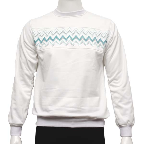 Jaket Elastico Geomath Sweater - White