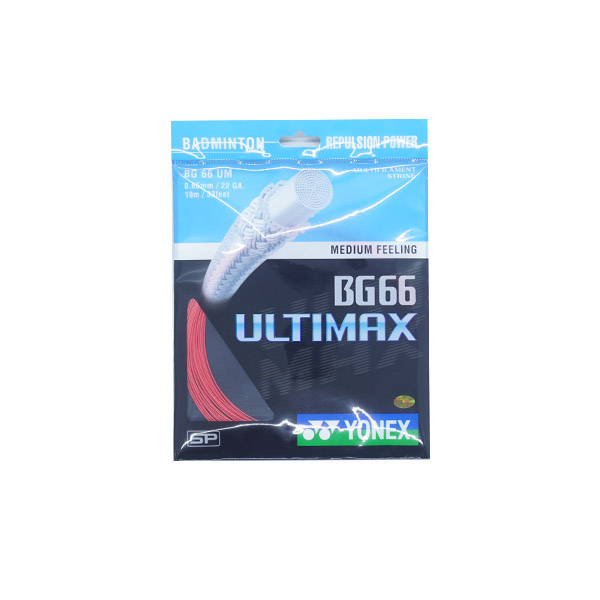 Senar Raket Badminton Yonex BG 66 Ultimax - Metallic White