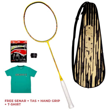 Raket Badminton Hundred Flutter S ATTK HBRX-2U020-3 - Yellow/Black
