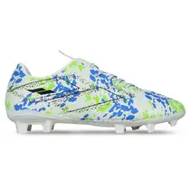 Sepatu Bola Mills Riyu FG - White/Blue/Neon Green