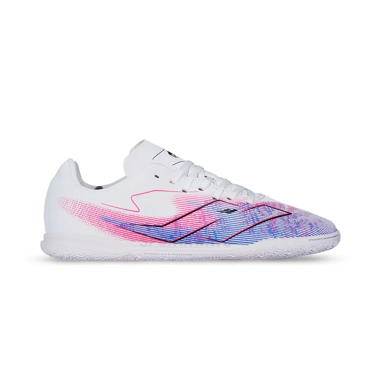 Sepatu Futsal Anak Mills Xyclops Nitroace IN JR - White/Marina Blue/Magenta
