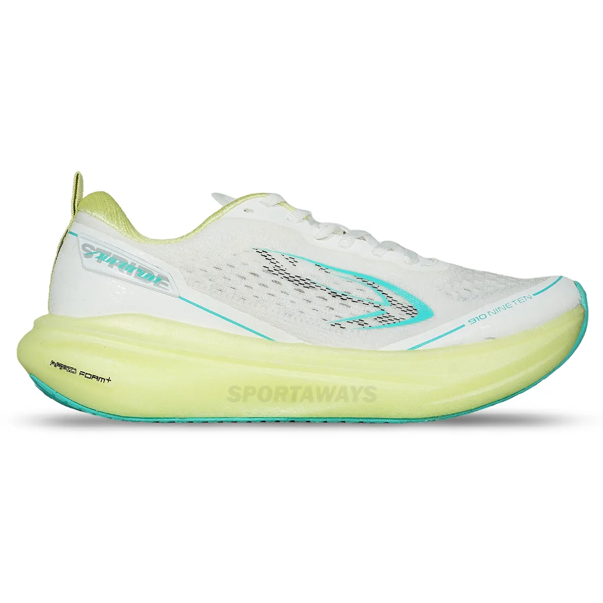 910 Aurorun Stride - Putih Gading/Hijau Tosca/Hijau Neon 