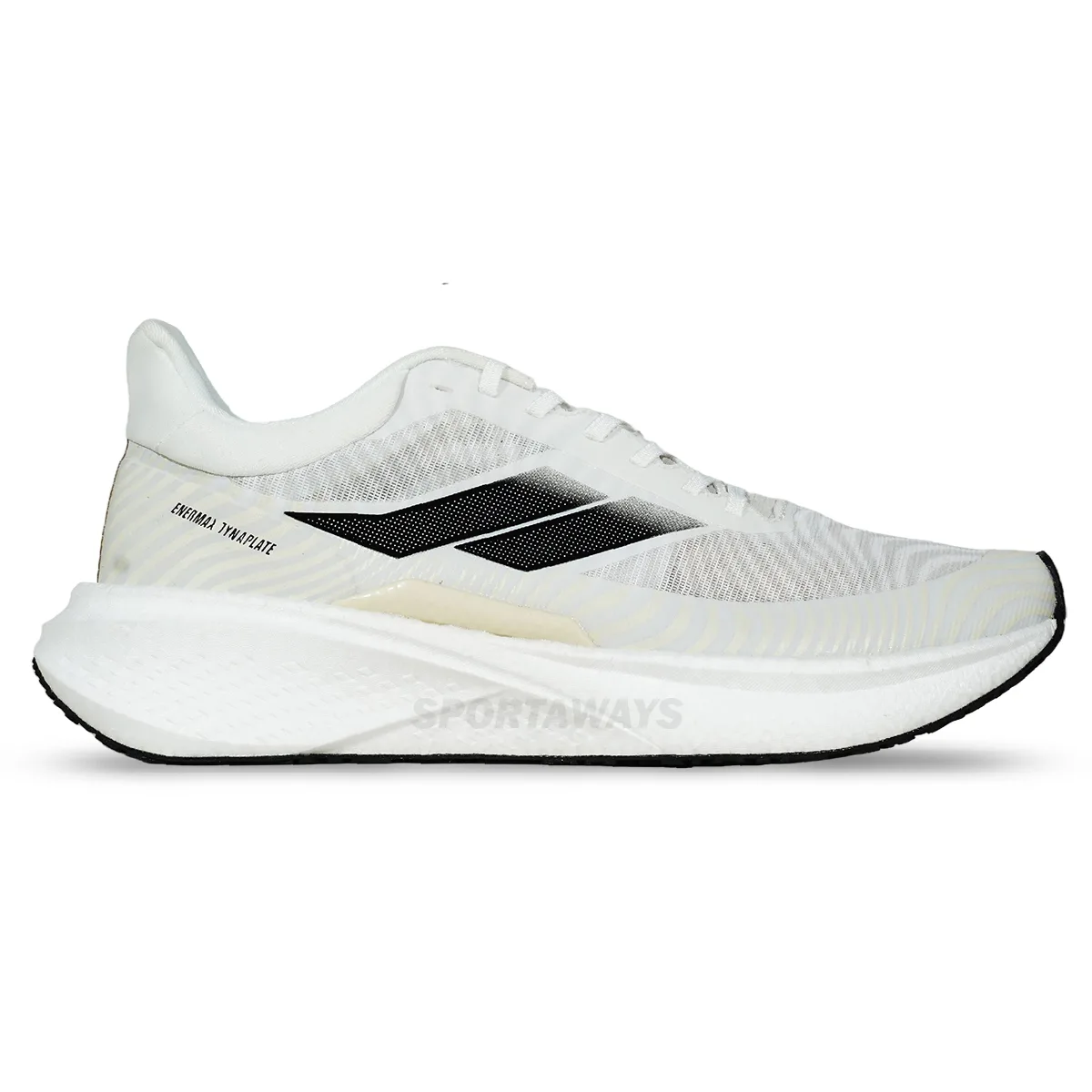 Sepatu Running Mills Enermax Dynaplate - White/Black/Off White 