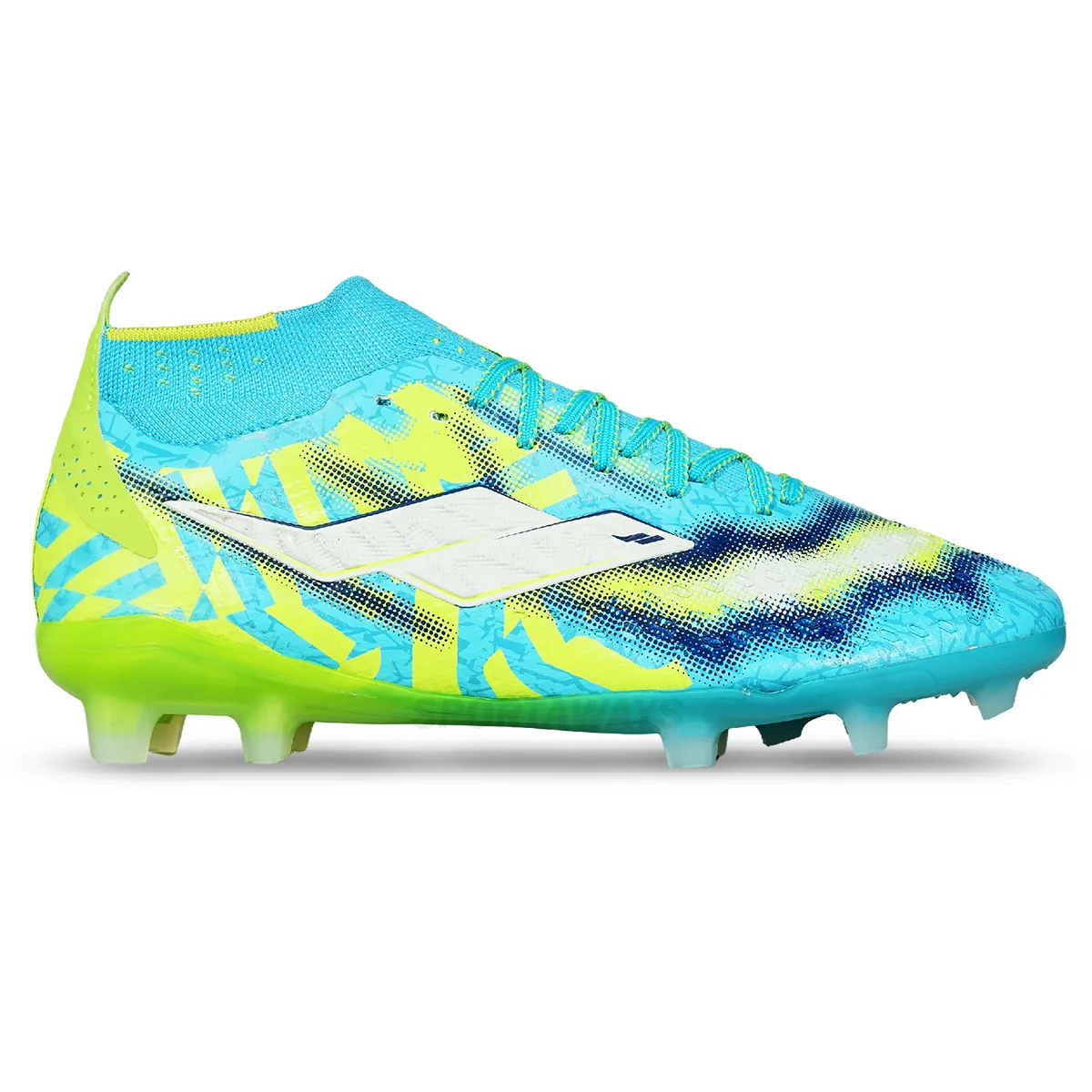 Sepatu Bola Mills Xyclops Strikeblast Elite FG - Tosca Blue/Lime Green/White 