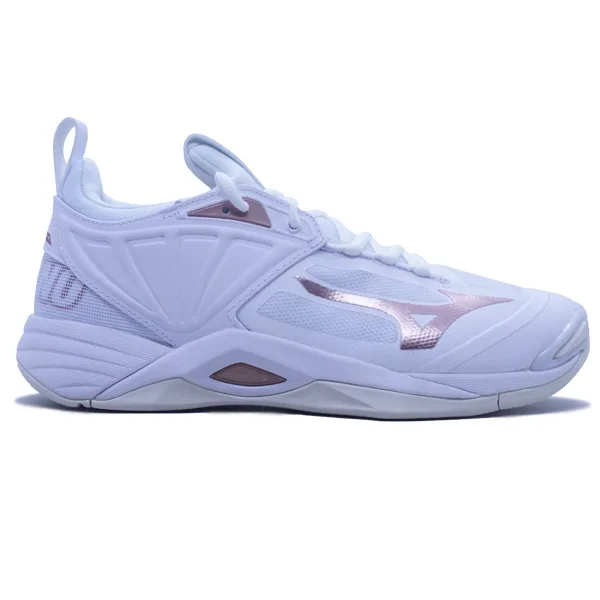 Sepatu Volley Mizuno Wave Momentum 2 V1GA211234 - White/Rose/Snow White