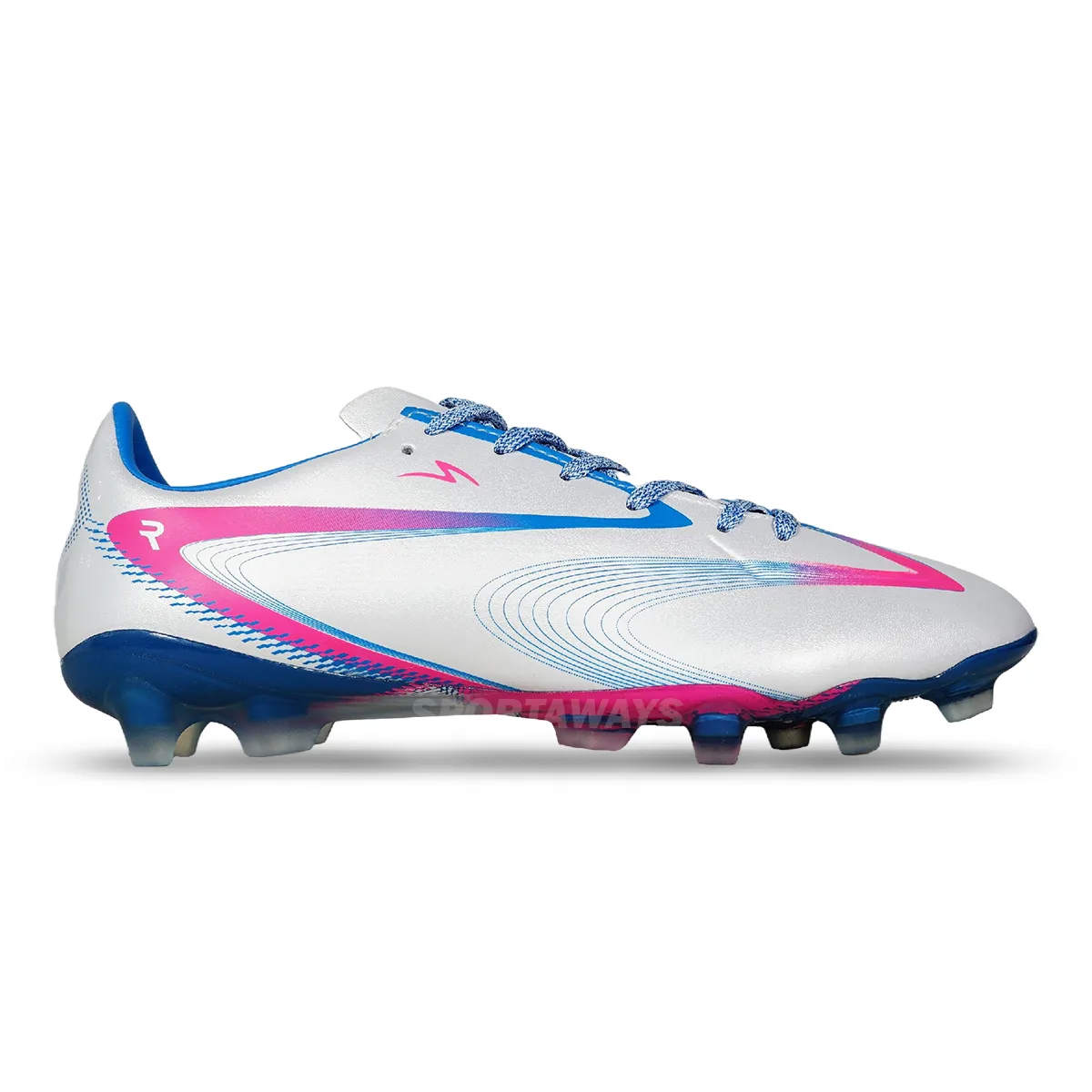 Sepatu Bola Specs Galactica Morph NV FG - White/Electric Blue Lemmonade 