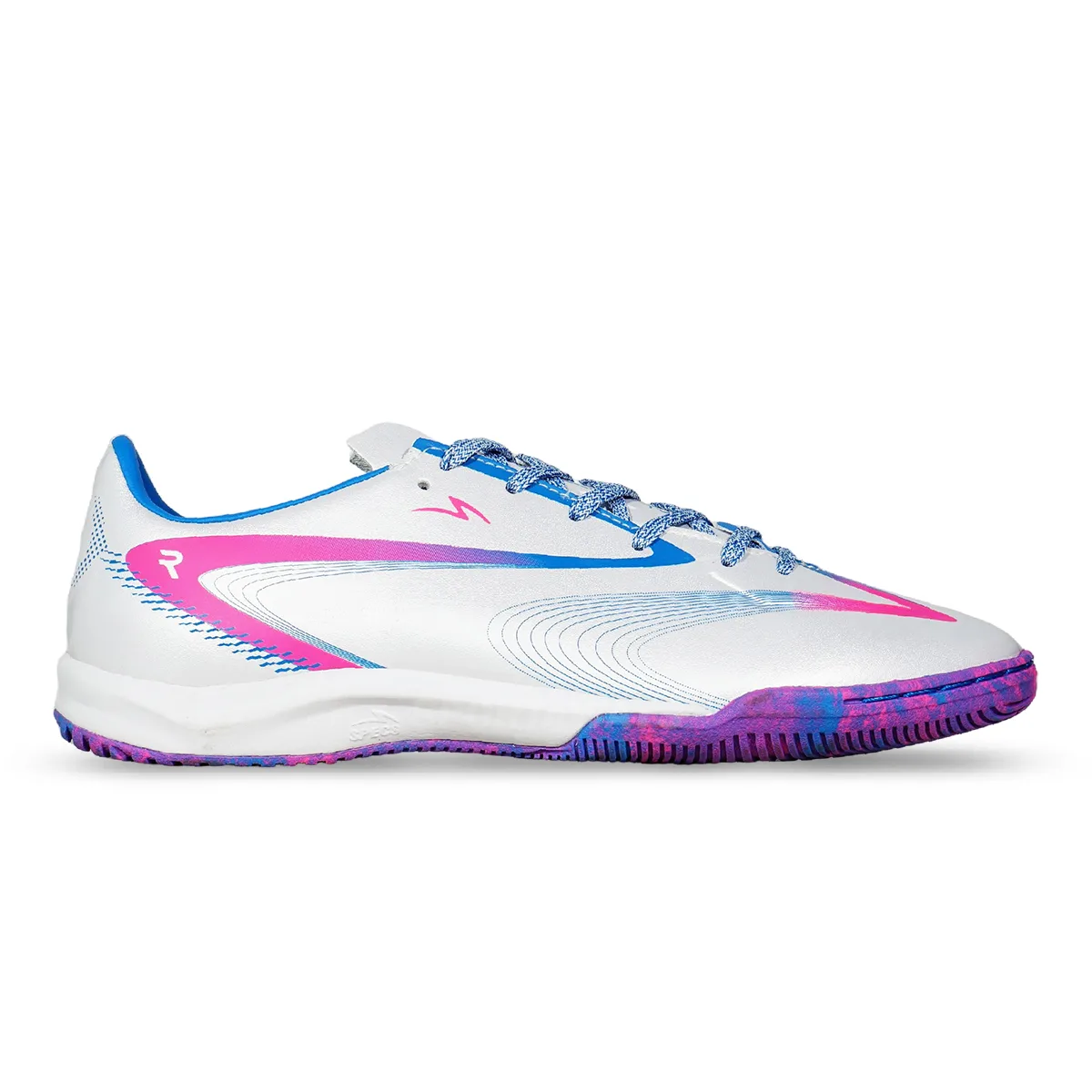 Sepatu Futsal Specs Galactica Morph NV IN - White/Electric Blue Lemmonade 