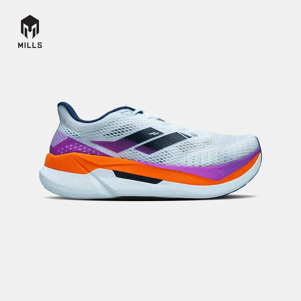 Sepatu Running Mills Enerpro Zenith - White/Magenta/Orange/Black 