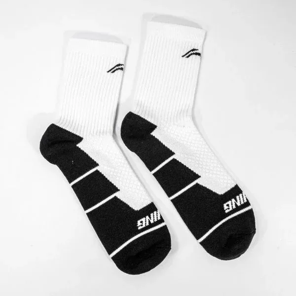 Kaos Kaki Li-Ning Hi-Quarter Socks AWLN175-2 - Black/White