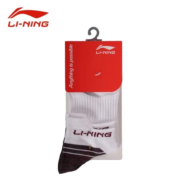 Kaos Kaki Li-Ning Quarters Sock AWSQ221-2 - White/Maroon