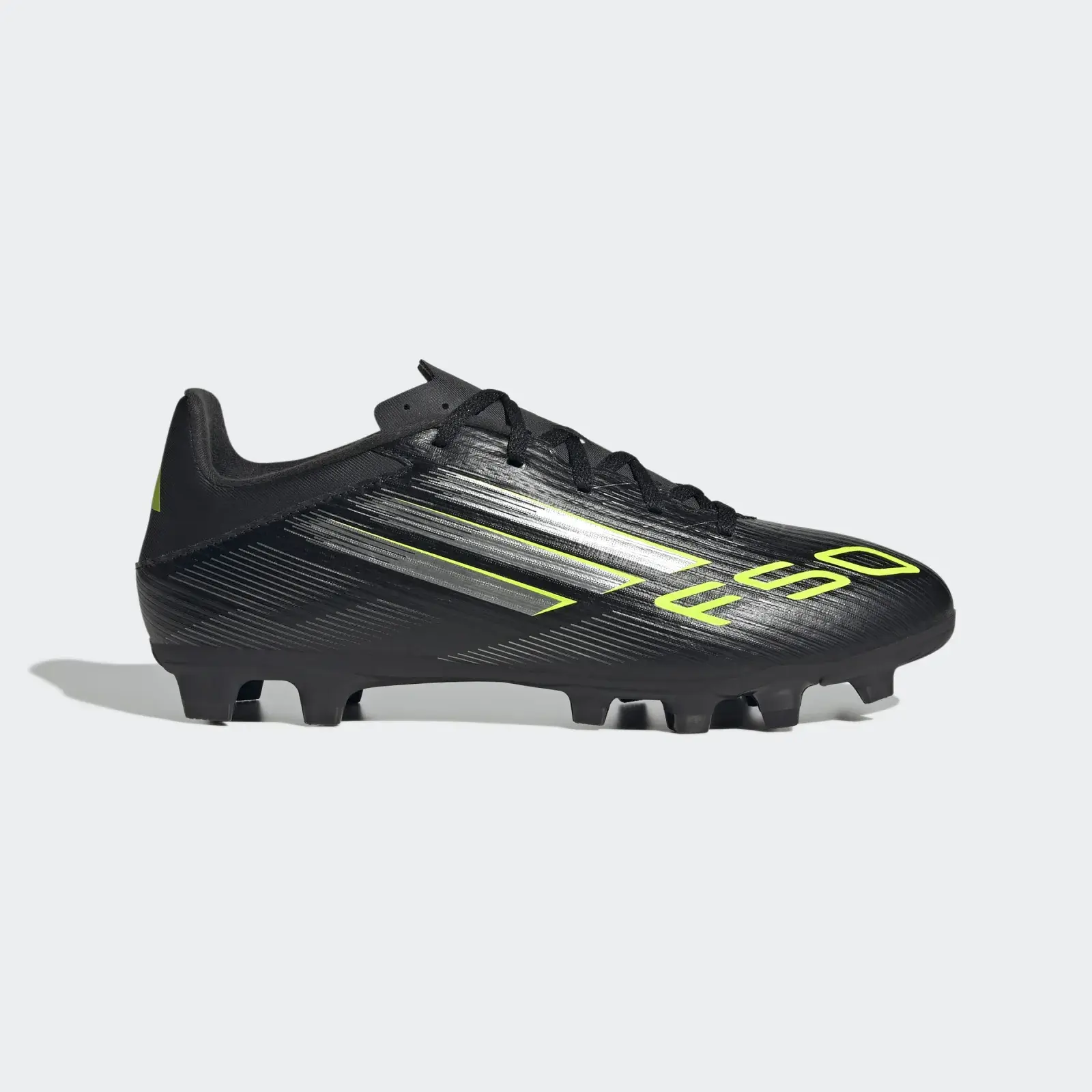 Sepatu Bola Adidas F50 Club FG/MG JI0047 - Cblack/Ironmt/Luclem Noiess/Fermet/Citluc