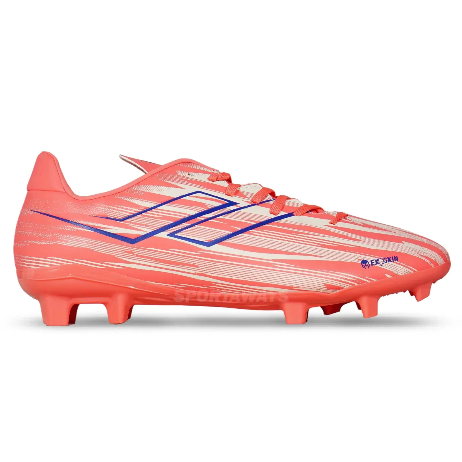 Sepatu Bola Mills Espada FG - Coral/Off White/Blue 