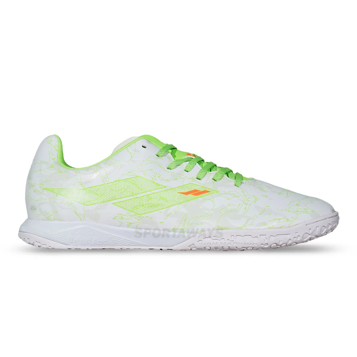 Sepatu Futsal Mills Flame 2.0 IN - White/Lime Green 